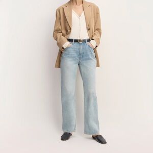 Everlane High Rise Straight Leg Ankle Light Wash Jeans Size 28